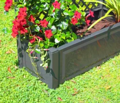 KHW Kunststoff-Pflanzkasten mit Spalier, ca. B100/H140/T43 cm