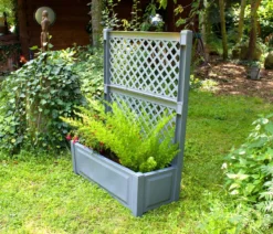 KHW Kunststoff-Pflanzkasten mit Spalier, ca. B100/H140/T43 cm