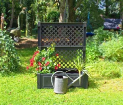 KHW Kunststoff-Pflanzkasten mit Spalier, ca. B100/H140/T43 cm