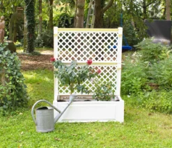 KHW Kunststoff-Pflanzkasten mit Spalier, ca. B100/H140/T43 cm