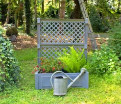 KHW Kunststoff-Pflanzkasten mit Spalier, ca. B100/H140/T43 cm