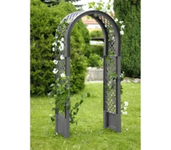 KHW Kunststoff-Rosenbogen mit Erdspießen, ca. B100/H207/T43 cm