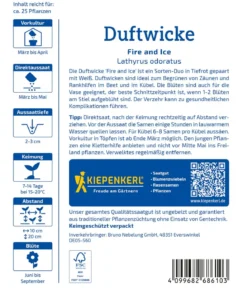 Kiepenkerl Saatgut Duftwicke Fire and Ice
