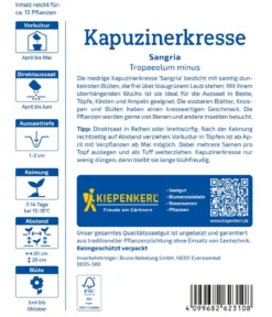 Kiepenkerl Saatgut Kapuzinerkresse Sangria