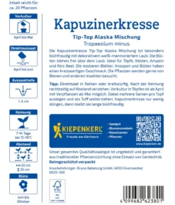 Kiepenkerl Saatgut Kapuzinerkresse Tip Top Alaska Mix
