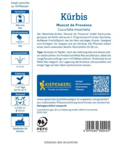 Kiepenkerl Saatgut Kürbis 'Muscat de Provence'