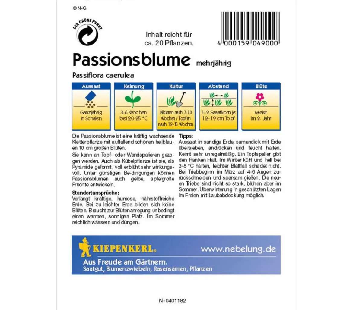 Kiepenkerl Saatgut Passionsblume