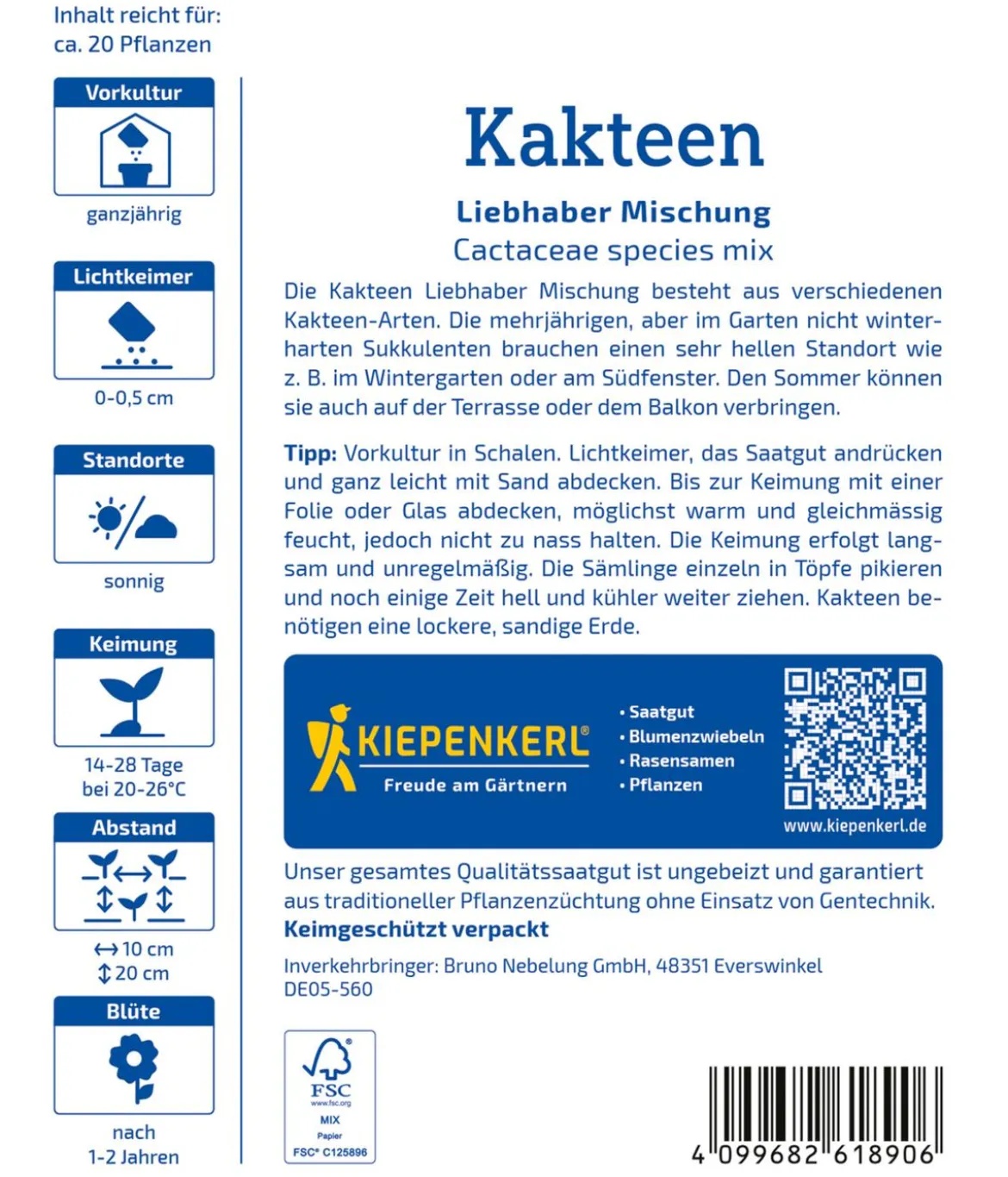 Kiepenkerl Samen Kakteen