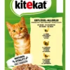 KITEKAT® Nassfutter für Katzen Multipack Geflügel-Allerlei in Gelee, Adult, 12 x 85 g