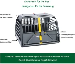 kleinmetall® Hundetransportbox VarioCage Doppelbox S, ca. B93/H59/T73-99 cm