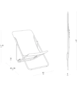 Lafuma Klappstuhl Maxi Transat, ca. B62/H77-91/T83-95 cm