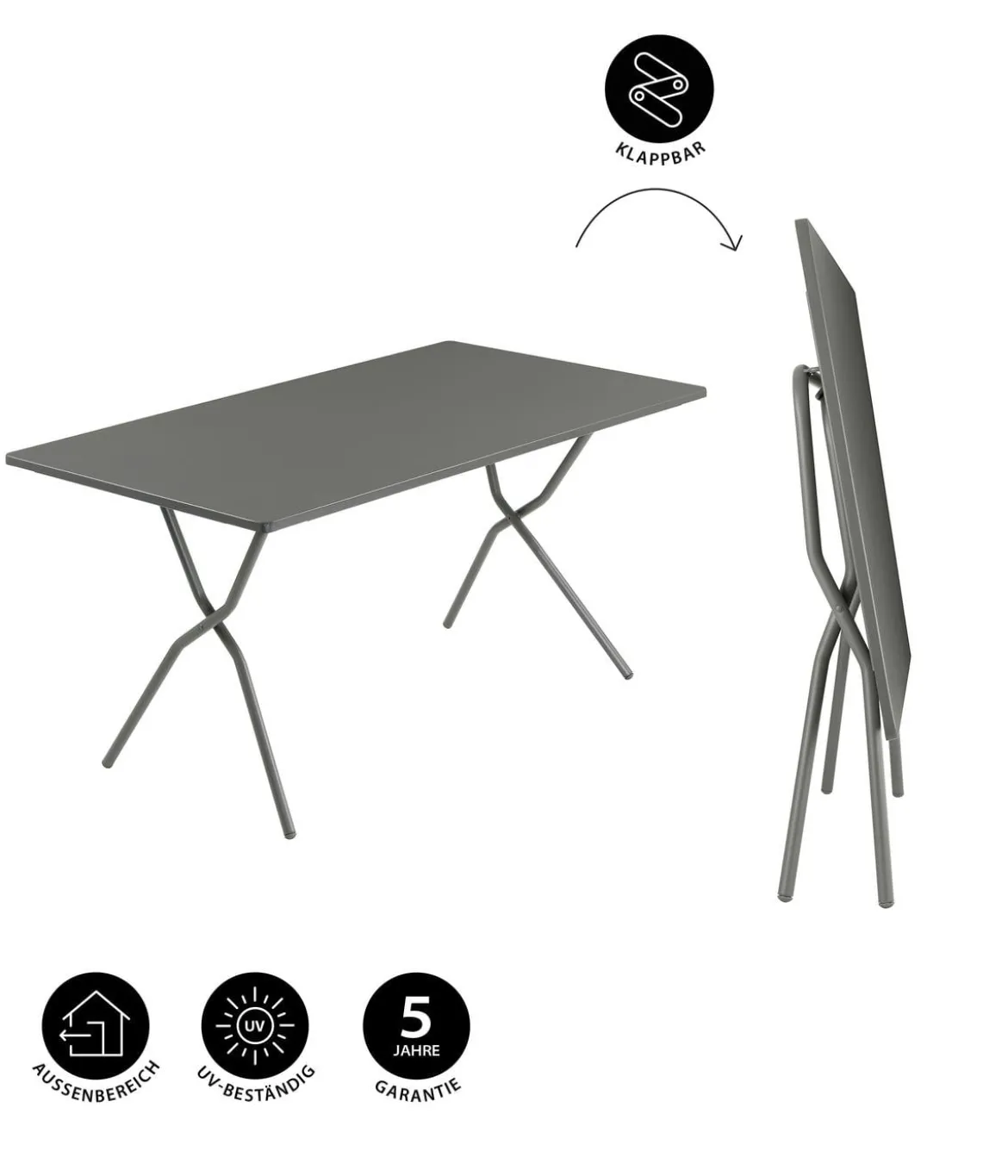 Lafuma Klapptisch Balcony Tab 140, ca. B140/H72/T80 cm