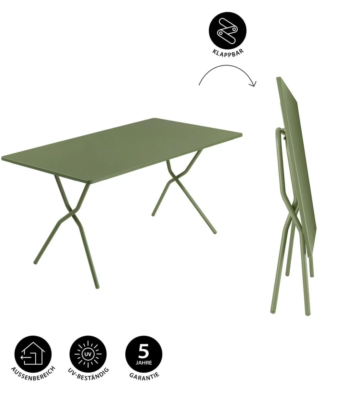 Lafuma Klapptisch Balcony Tab 140, ca. B140/H72/T80 cm