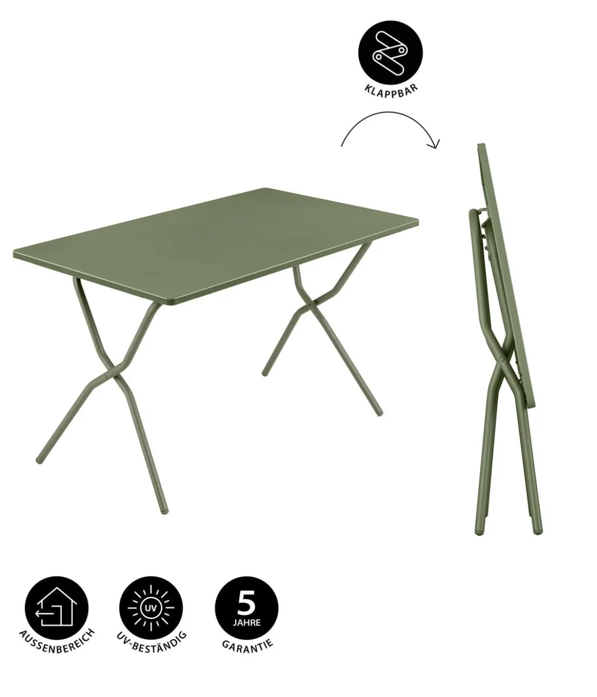 Lafuma Klapptisch Balcony Tab 120, ca. B120/H72/T70 cm