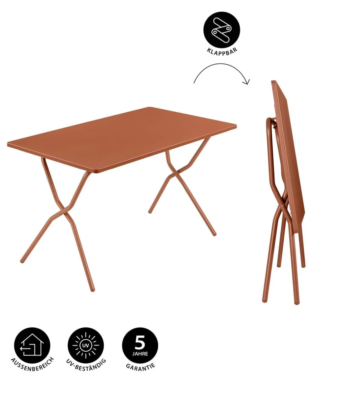 Lafuma Klapptisch Balcony Tab 120, ca. B120/H72/T70 cm