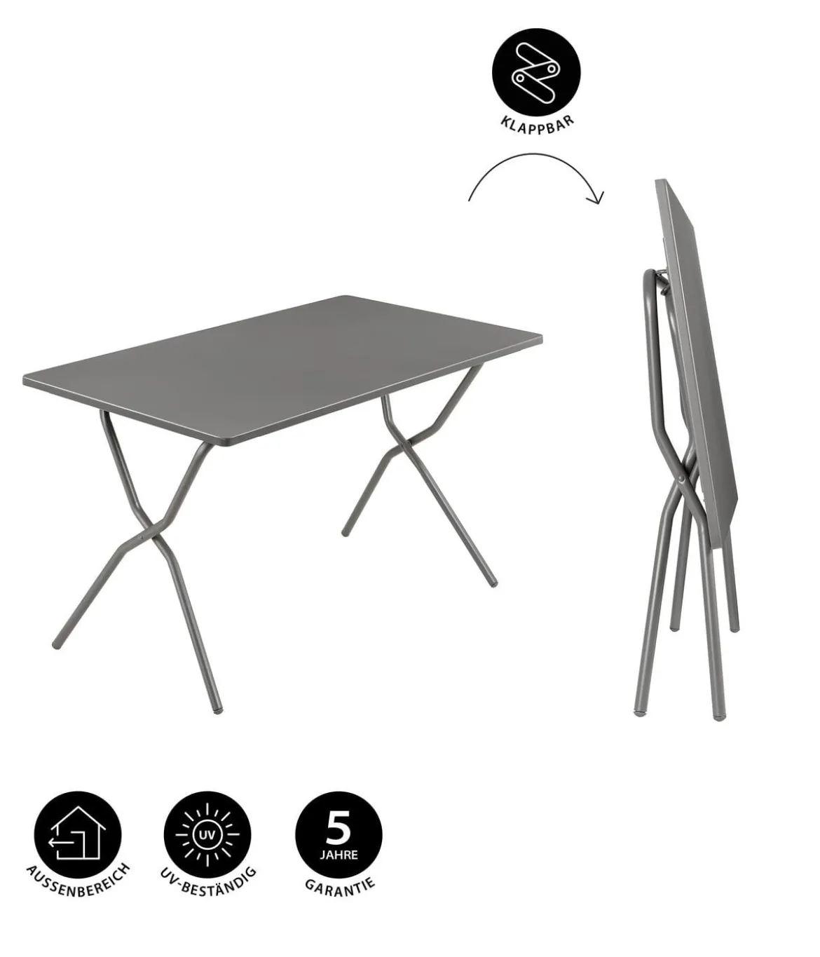 Lafuma Klapptisch Balcony Tab 120, ca. B120/H72/T70 cm