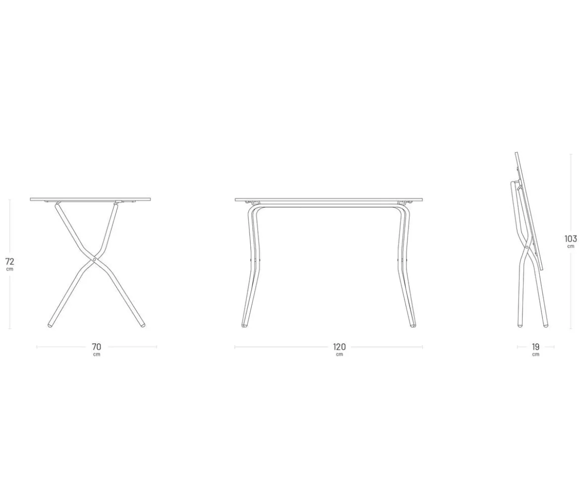 Lafuma Klapptisch Balcony Tab 120, ca. B120/H72/T70 cm