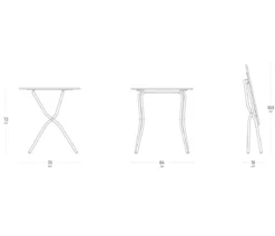 Lafuma Klapptisch Balcony Tab 64, ca. B64/H72/T70 cm