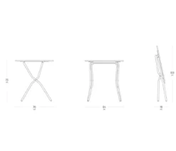 Lafuma Klapptisch Balcony Tab 64, ca. B64/H72/T70 cm