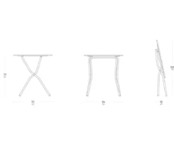 Lafuma Klapptisch Balcony Tab 64, ca. B64/H72/T70 cm