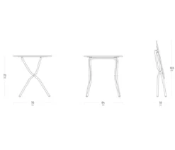 Lafuma Klapptisch Balcony Tab 64, ca. B64/H72/T70 cm