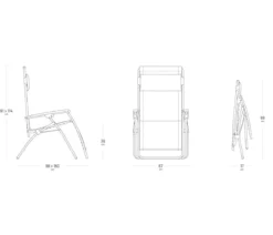 Lafuma Relaxliege R Clip, ca. B67/H114/T88 cm