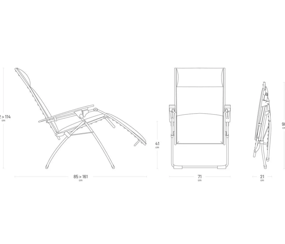 Lafuma Relaxsessel Evolution Be Comfort, ca. B71/H114/T161 cm