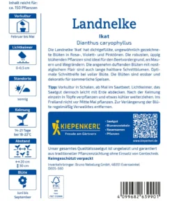 Landnelke Ikat, Saatgut von Kiepenkerl