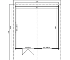 Lasita Maja Blockbohlenhaus Zanzibar, ca. B635/H306/T745 cm
