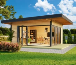 Lasita Maja Blockbohlenhaus Domeo 9, ca. B590/H258,4/T590 cm