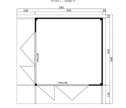 Lasita Maja Blockbohlenhaus Domeo 9, ca. B590/H258,4/T590 cm