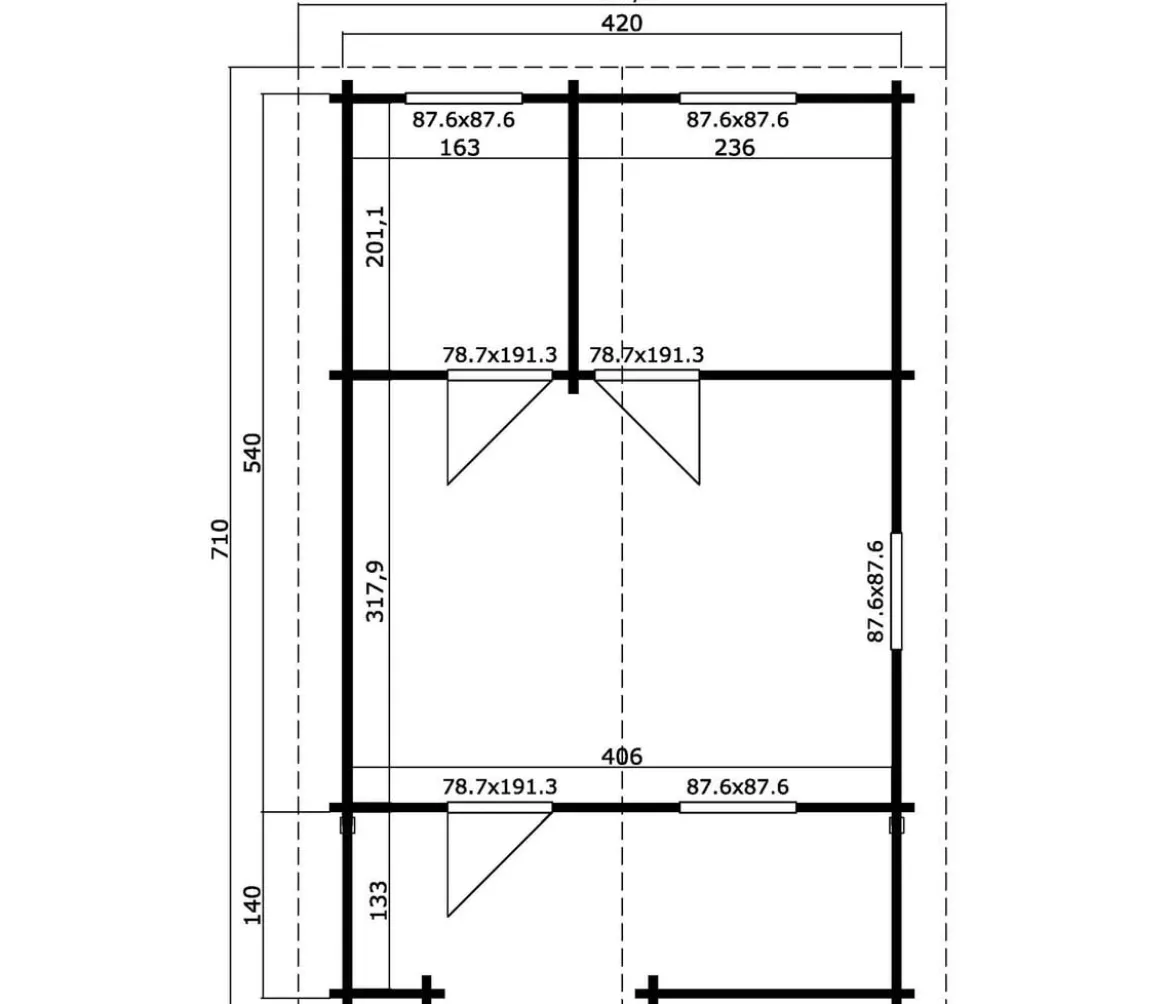 Lasita Maja Ferienhaus Elba, ca. B487,2/H265,2/T710 cm