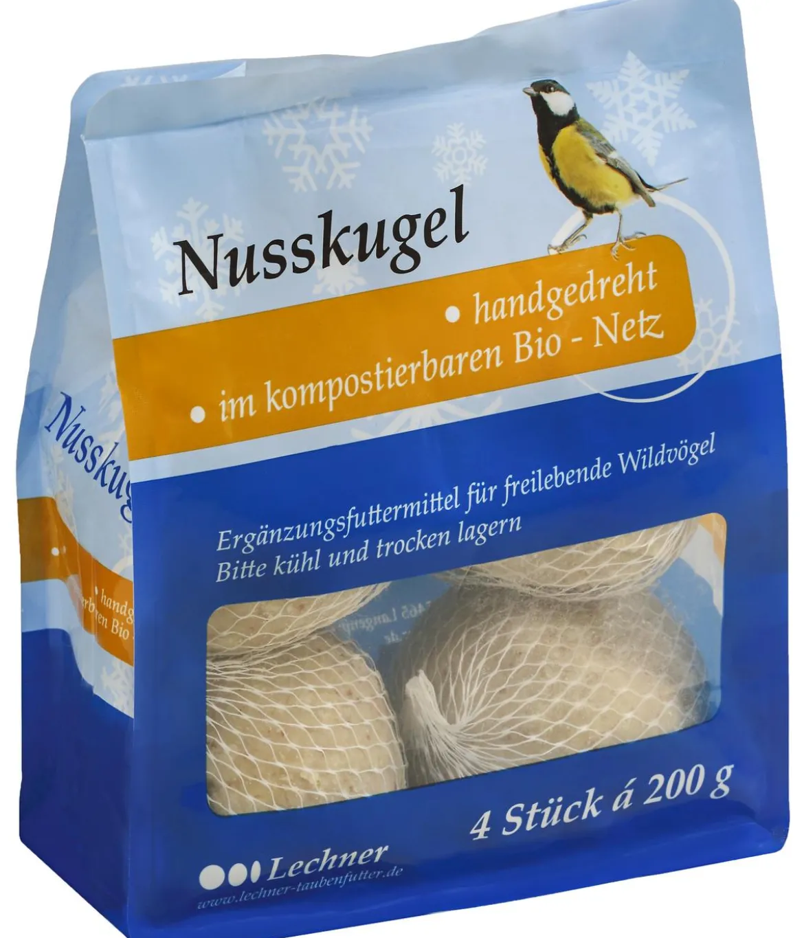 Lechner Wildvogelfutter Nusskugel, 4 Stk.