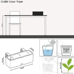 LECHUZA® BALCONISSIMA Color, All-in-One-Set, ca. B40/H14/T14 cm
