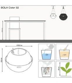 LECHUZA® BOLA Color, All-in-One Set