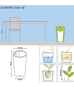 LECHUZA® CILINDRO Color, All-in-One Set