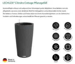 LECHUZA® Cilindro Cottage Pflanzgefäß, rund