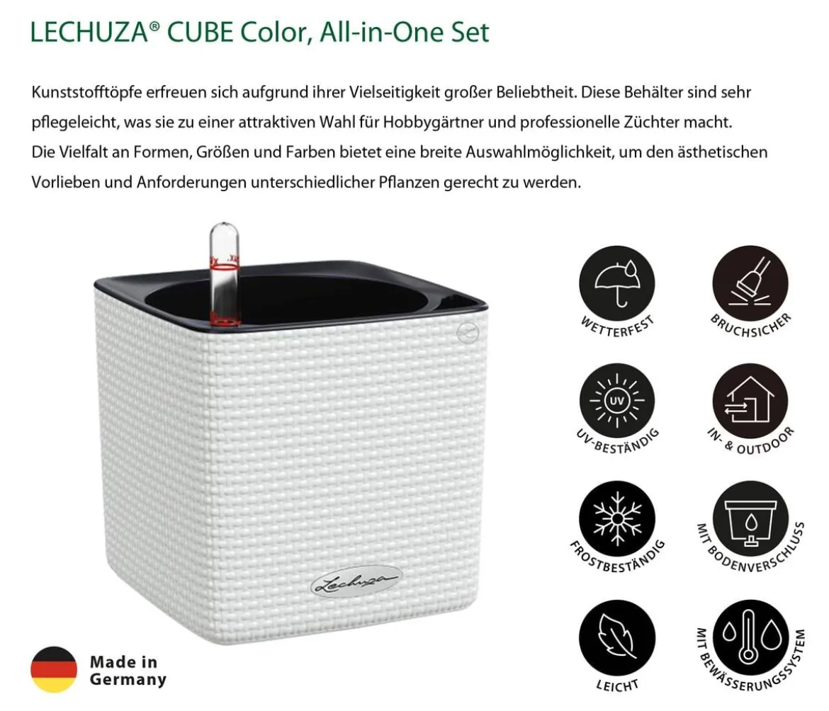 LECHUZA® CUBE Color, All-in-One Set