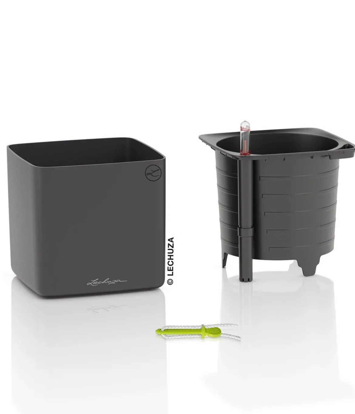 LECHUZA® CUBE Premium, All-in-One Set, matt