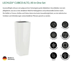 LECHUZA® CUBICO ALTO, All-in-One-Set, ca. B40/H105/T40 cm