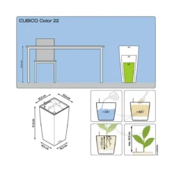LECHUZA® CUBICO Color, All-in-One-Set