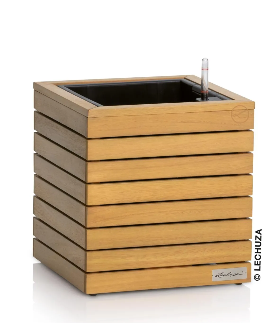 LECHUZA® Holz-Kasten PALO Natural Wood 35, quadratisch