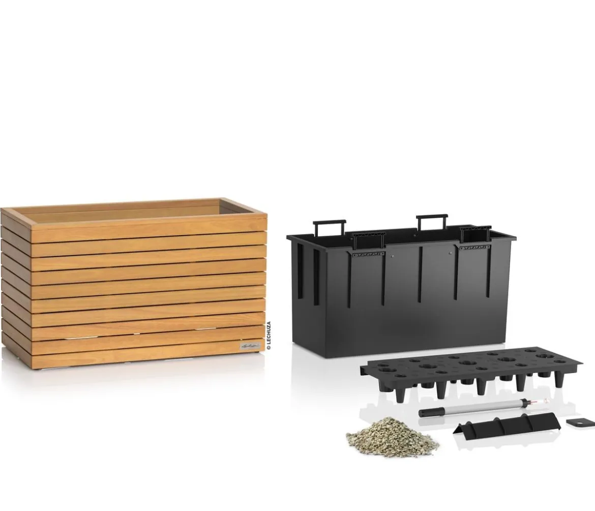 LECHUZA® Holz-Kasten PALO Natural Wood 80, rechteckig