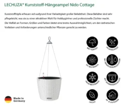 LECHUZA® Kunststoff-Hängeampel Nido Cottage