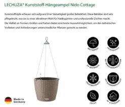 LECHUZA® Kunststoff-Hängeampel Nido Cottage