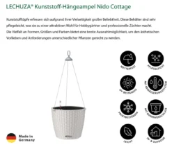 LECHUZA® Kunststoff-Hängeampel Nido Cottage
