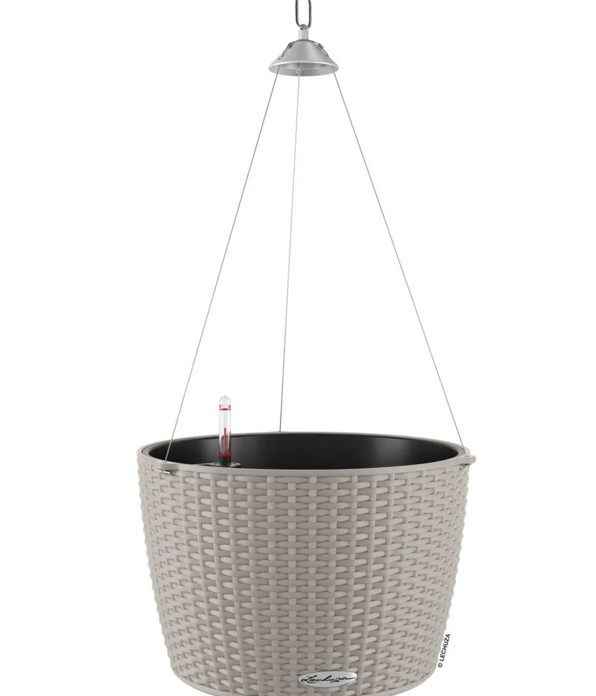 LECHUZA® Kunststoff-Hängeampel Nido Cottage inkl. Pflanzeinsatz, rund, ca. Ø36,3/H24,2 cm