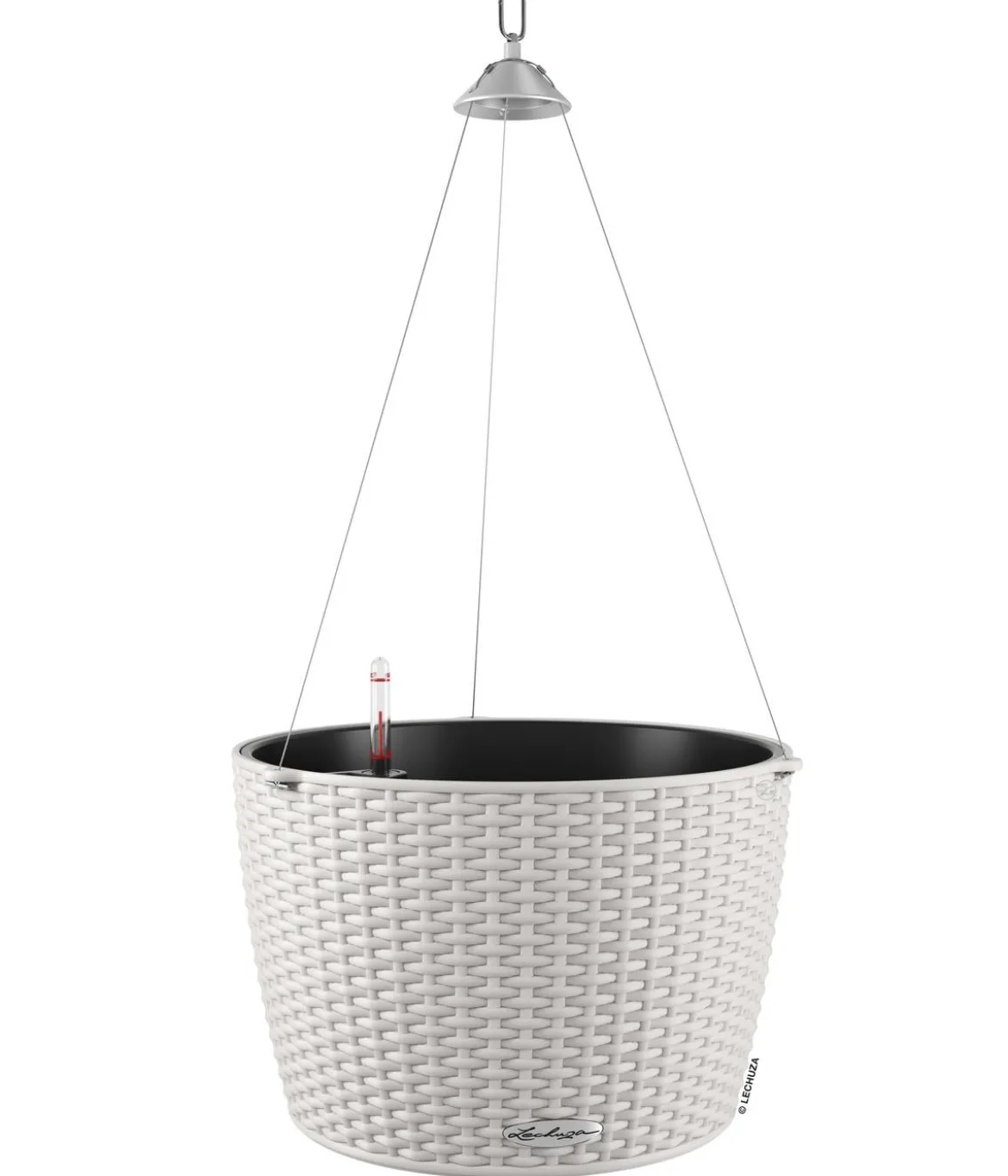 LECHUZA® Kunststoff-Hängeampel Nido Cottage inkl. Pflanzeinsatz, rund, ca. Ø36,3/H24,2 cm