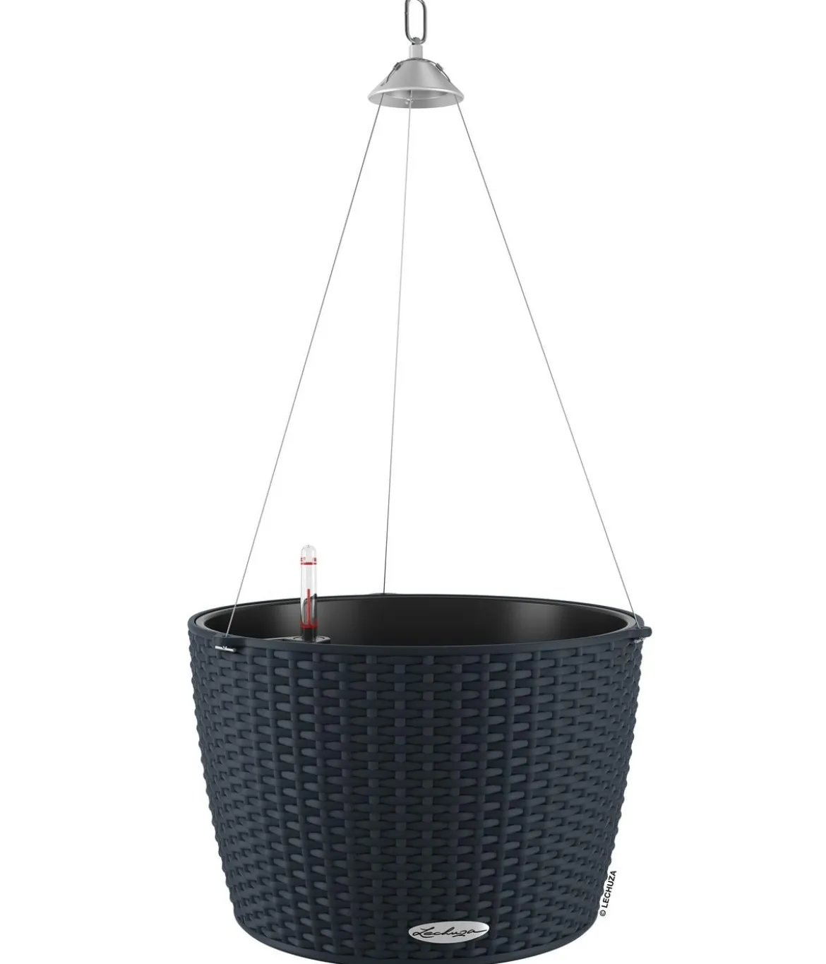 LECHUZA® Kunststoff-Hängeampel Nido Cottage inkl. Pflanzeinsatz, rund, ca. Ø36,3/H24,2 cm
