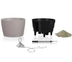 LECHUZA® Kunststoff-Hängeampel Nido Cottage inkl. Pflanzeinsatz, rund, ca. Ø36,3/H24,2 cm